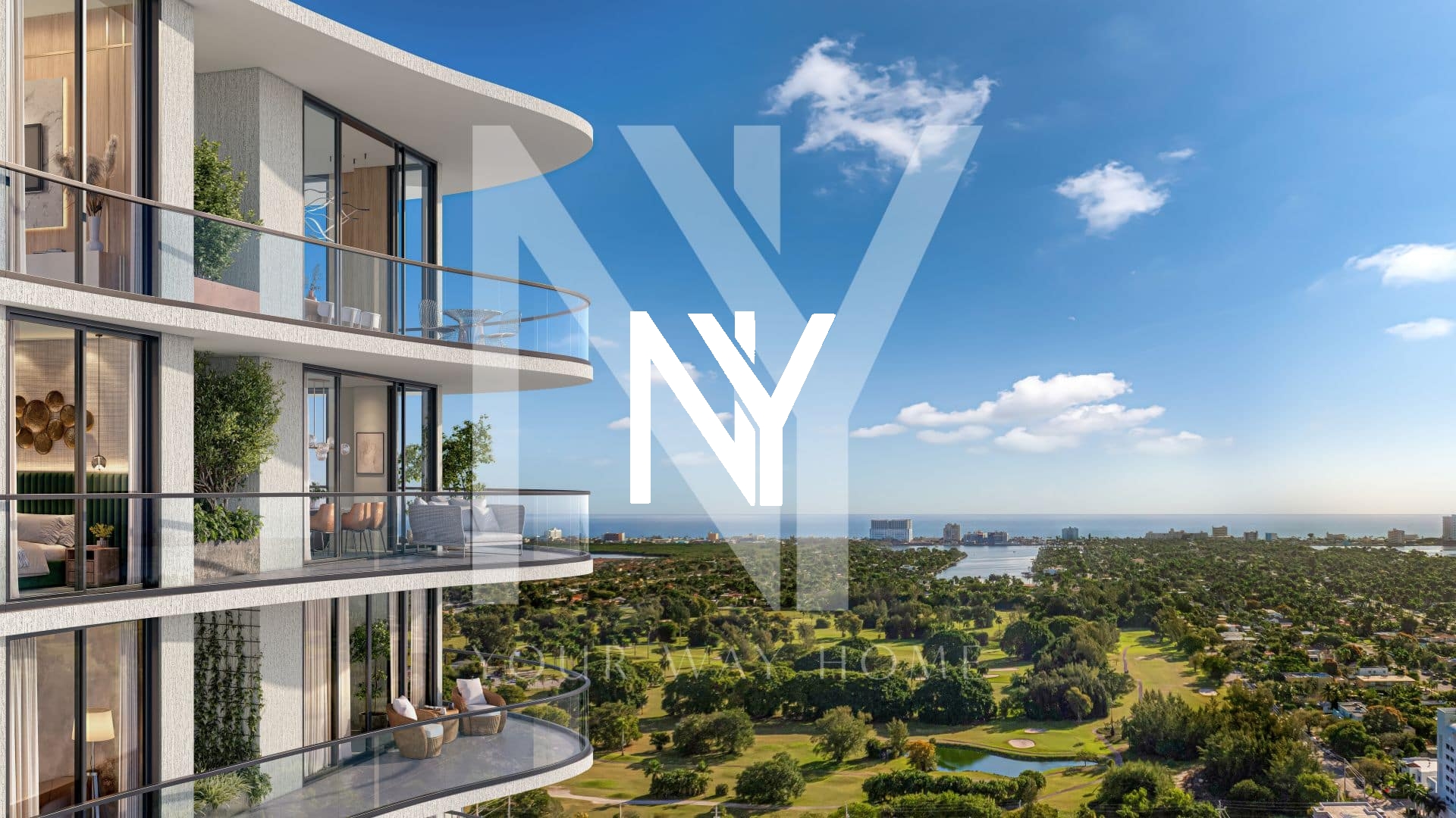 Miami | Hollywood | One Project | View of the golf course & the sea