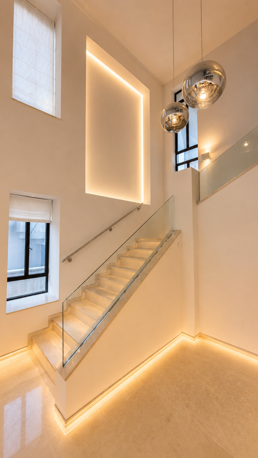 Tuscan villa in Katzin, Raanana - staircase and landing
