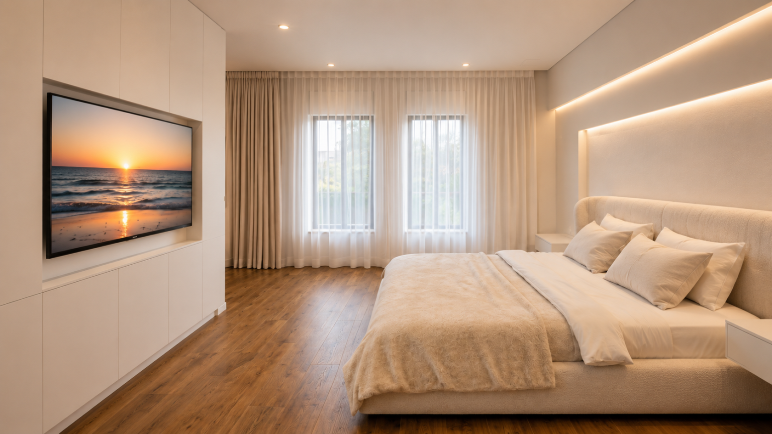 Tuscan villa in Katzin, Raanana - master bedroom