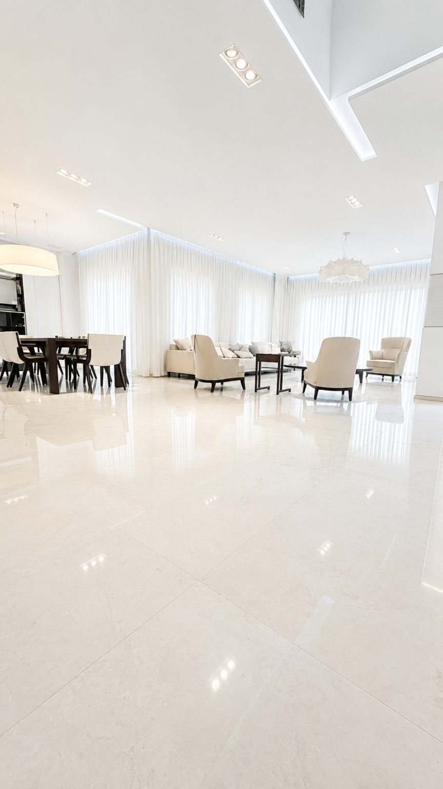 Tuscan villa in Katzin, Raanana - living and dining space
