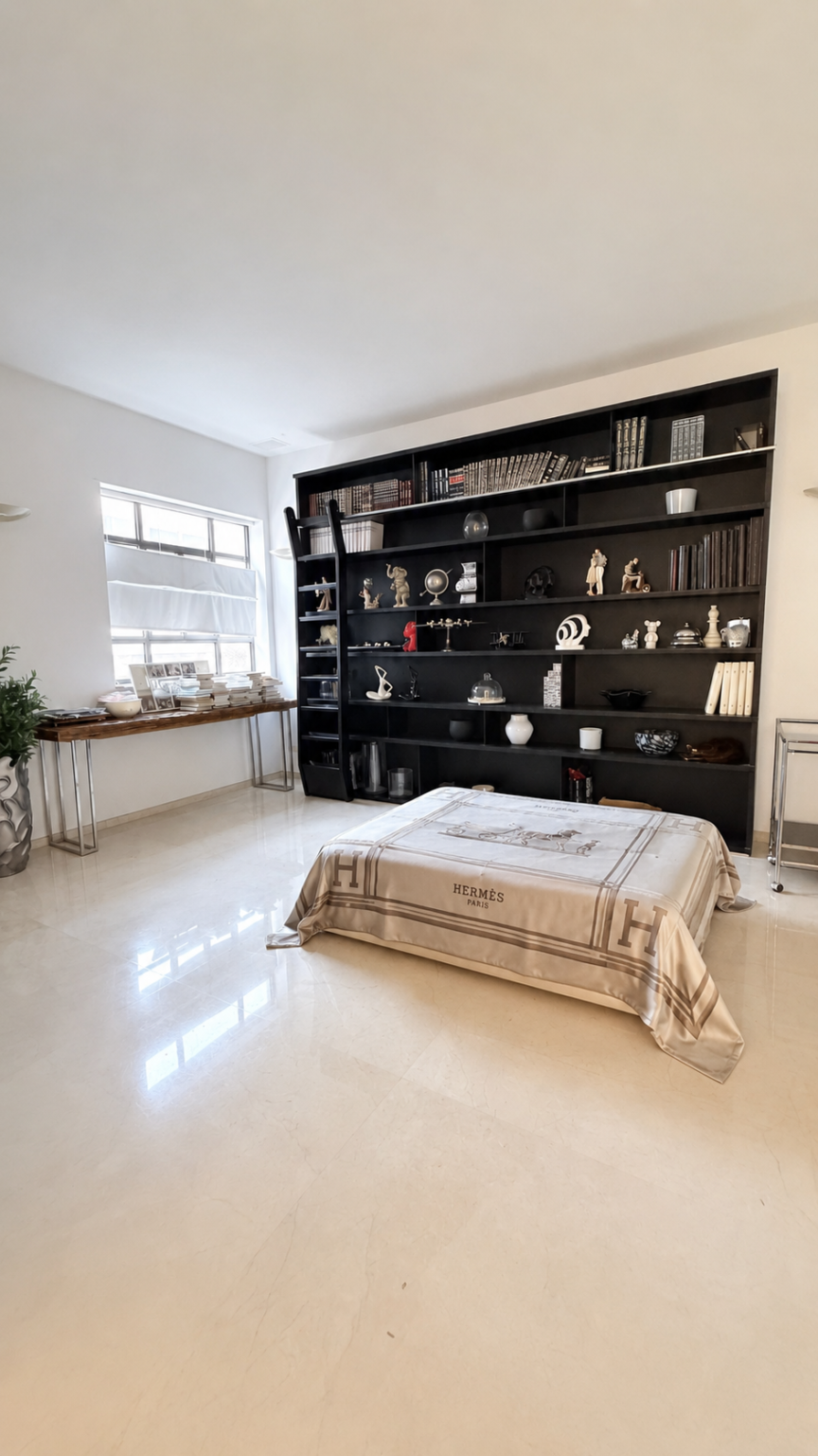 Tuscan villa in Katzin, Raanana - bedroom with shelving