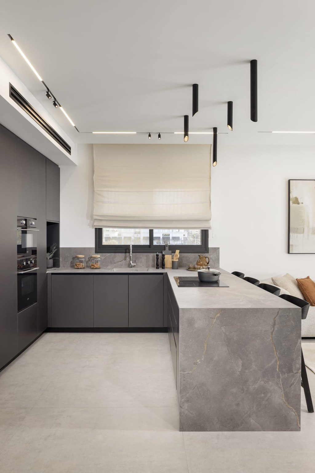 Front-facing mini penthouse in Ir Yamim, Netanya - kitchen, rendering
