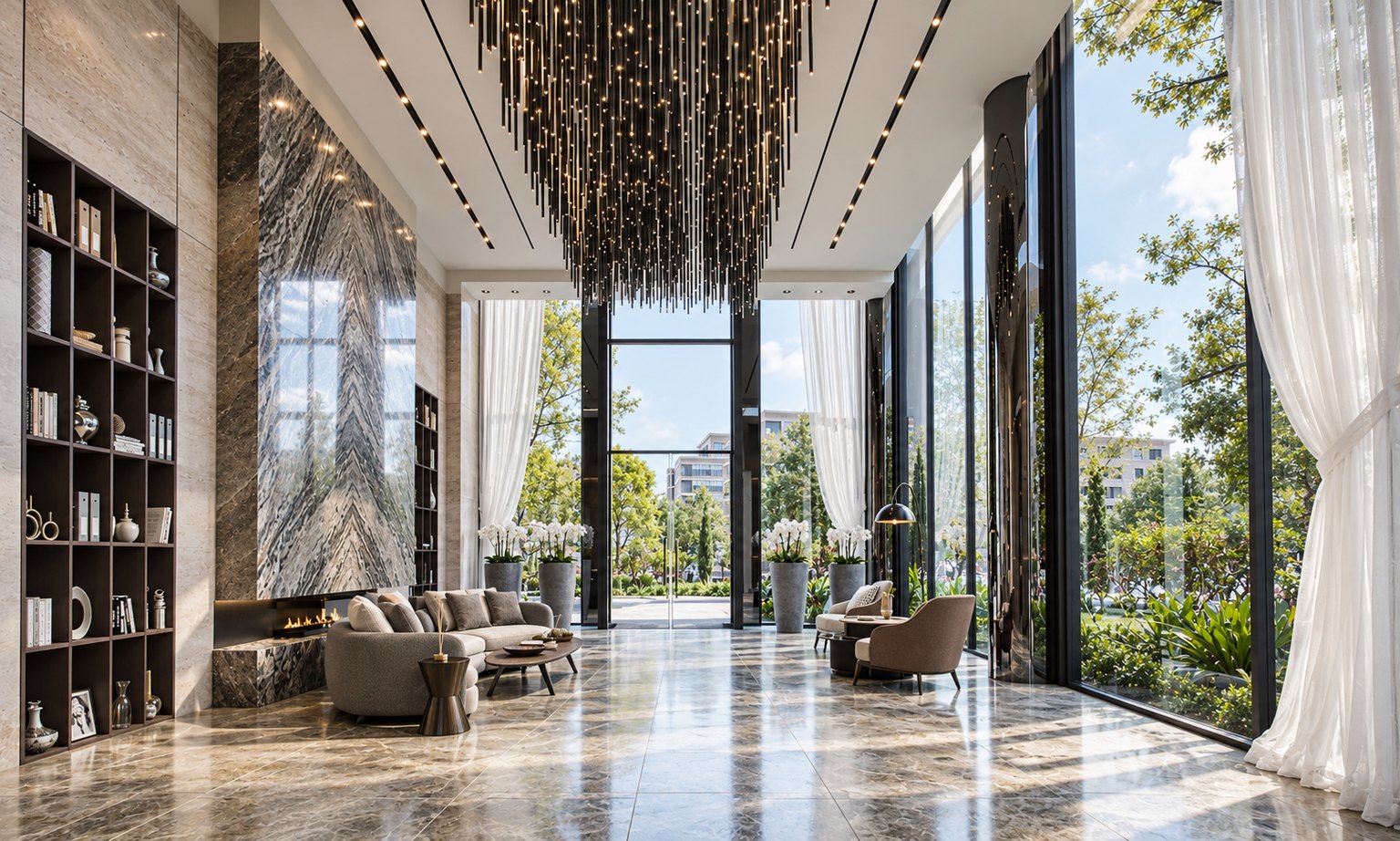 Mini penthouse in Ir Yamim, Netanya - double-height lobby