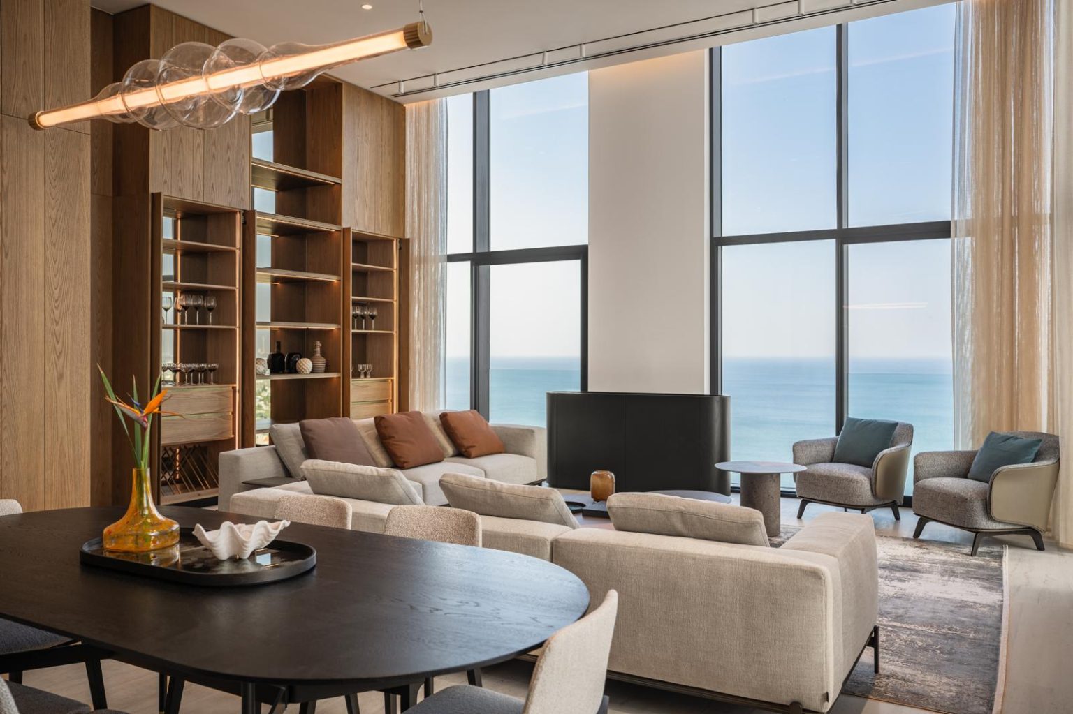 Duplex penthouse in North Netanya - living and dining area