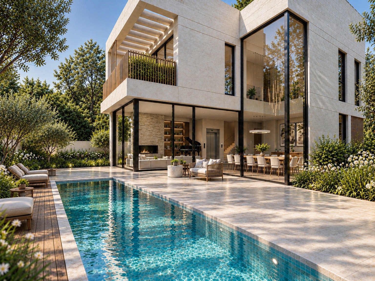 Ra’anana | Kiryat Golomb | Private House | A New Four-Level House with a Lift and a Pool