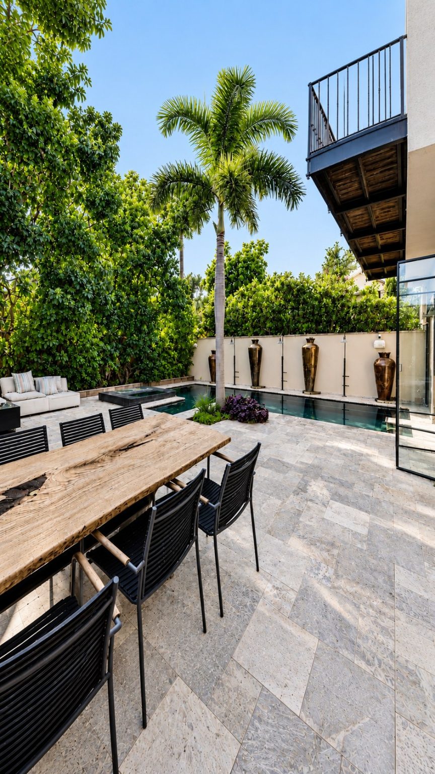 CASA D’ARTE - patio dining and pool