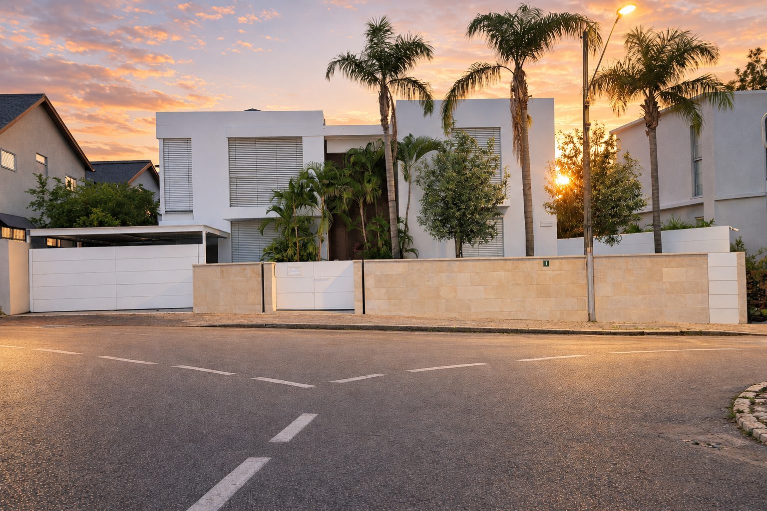 Private house in Rom 2000, West Raanana - facade at sunset