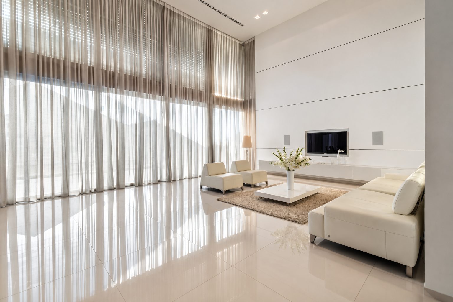Private house in Rom 2000, West Raanana - living room in natural light